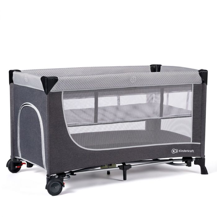 T Duplicatie rok Kinderkraft Campingbed - Leody - Grijs - Reisbed | Baby & Koter