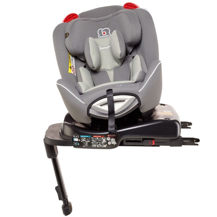 Pessimistisch Harmonisch Belang BabyGO autostoel Fixleg 360 met Isofix Grijs (0-25kg) | Baby & Koter