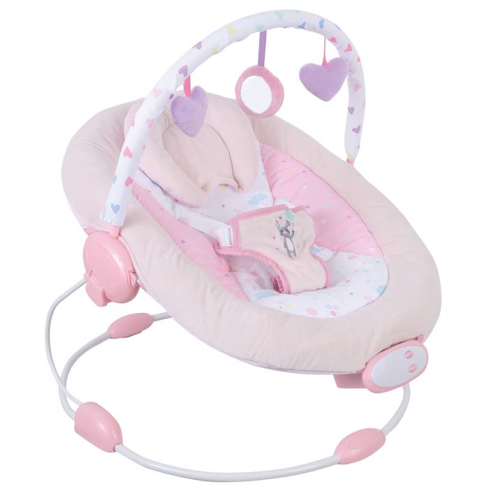 FreeON Bouncer - Rest 'n - Wipstoel met muziek & trilfunctie - - Roze - Wipstoel - Baby Relax | Baby Koter