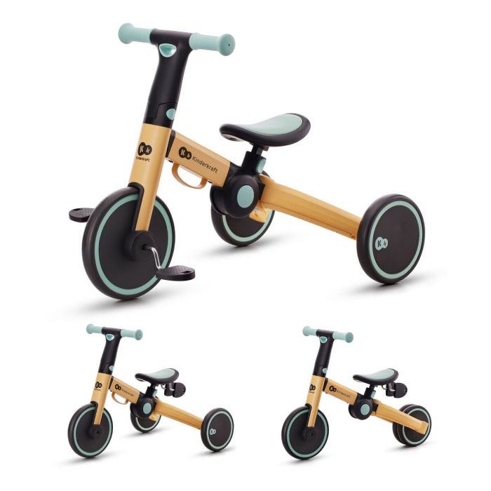 Kinderkraft 4Trike Vouw driewieler Loopfiets Balance Bike Sunflower Blue Baby Koter