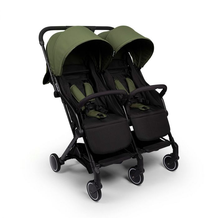 Vermindering In tegenspraak Spanning Duo buggy Baninni Adige Moss - Luxe tweeling wandelwagen - Twinbuggy -  tweeling buggy | Baby & Koter