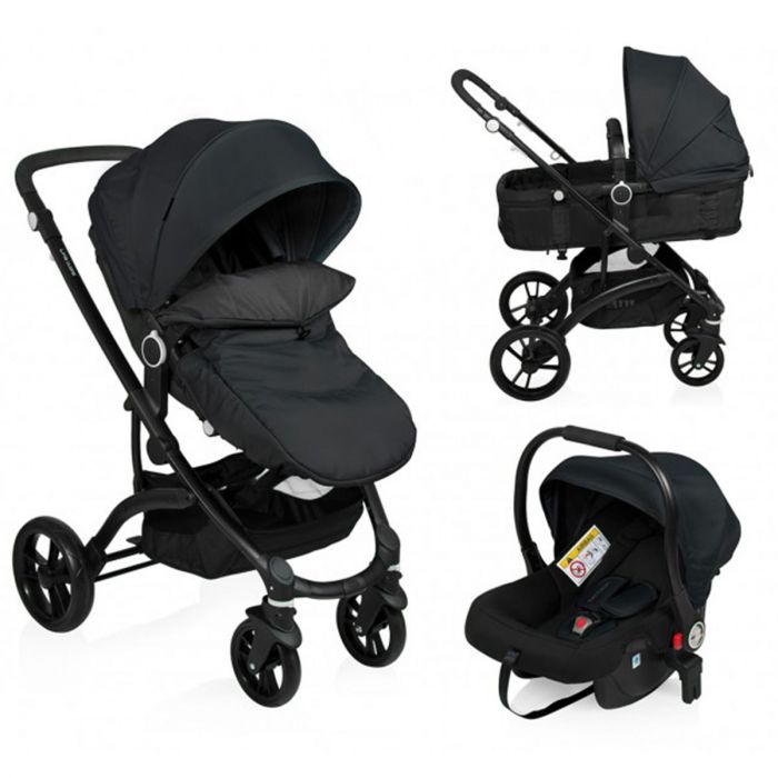 Little Walker Kinderwagen Zwart (incl. autostoel) | Baby & Koter