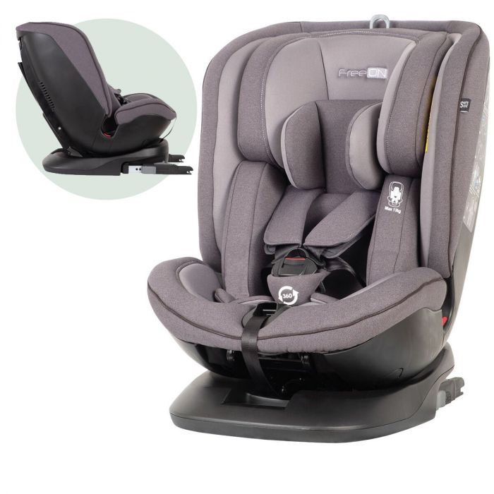 FreeON autostoel Atlas 360° met Donkergrijs (0-36kg) - Groep 0-1-2-3 autostoel voor kinderen van 0 tot 12 jaar | Baby & Koter