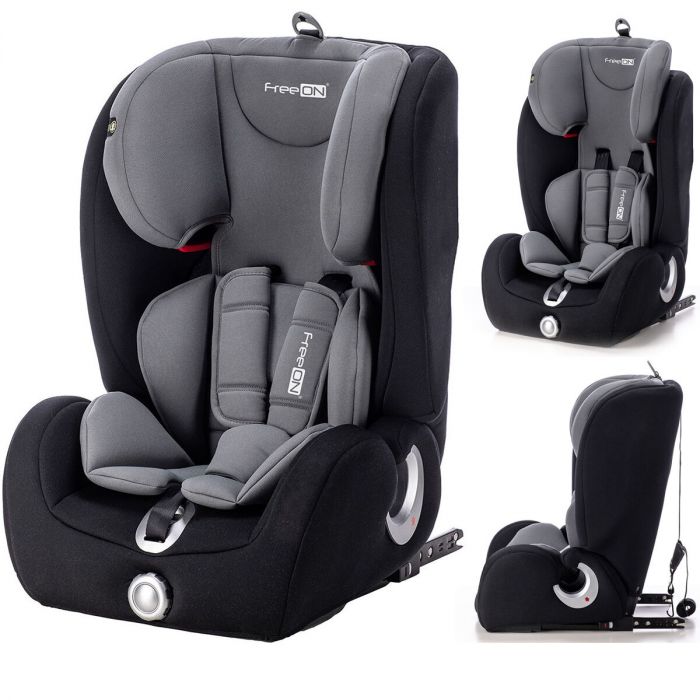 FreeON autostoel met isoFix Grey (9-36kg) - Groep 1-2-3 autostoel voor van 9 tot 12 jaar | & Koter