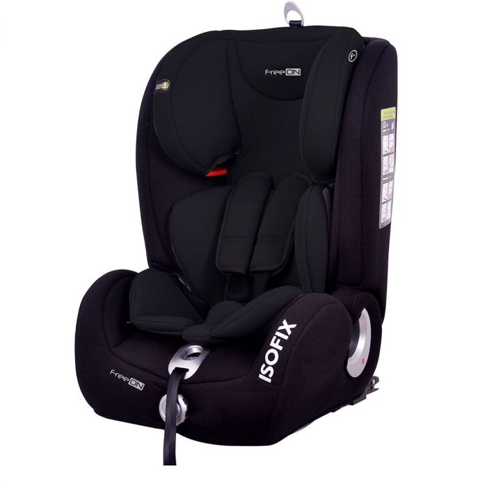 FreeON autostoel SimpleFix isoFix Black (9-36kg) - 1-2-3 autostoel voor kinderen van 9 maanden tot 12 jaar | Baby & Koter