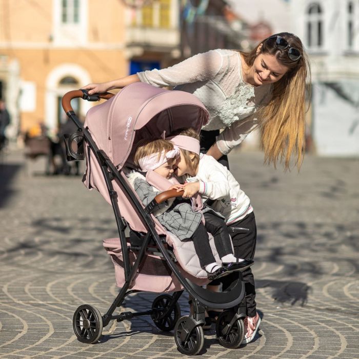 FreeOn Lux Premium Wandelwagen Compact inklapbare buggy Donkergrijs Zwart geschikt van 6mnd 22kg