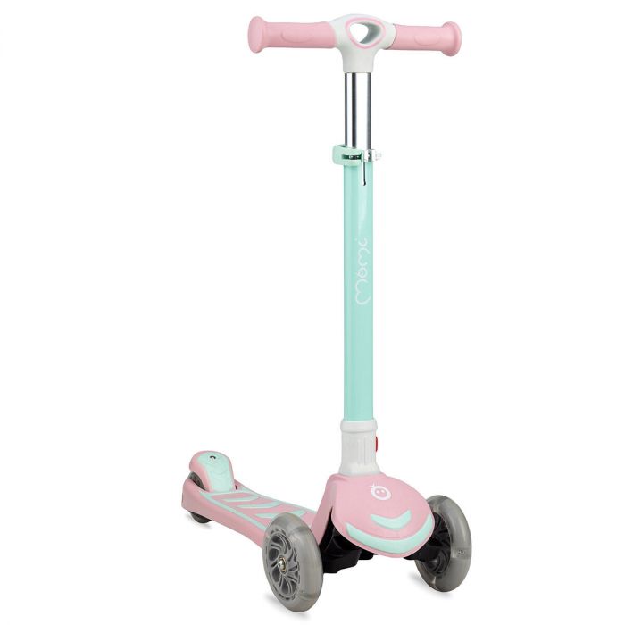 MoMi Vivio - Kinderstep met 3 LED wielen Roze | Baby & Koter
