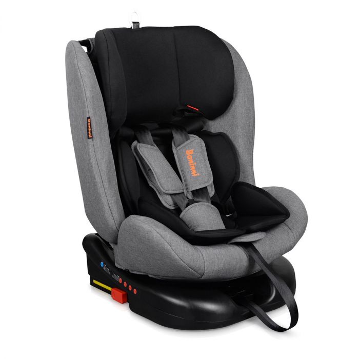 Behoort weerstand marketing Baninni autostoel Monza 360° met isoFix Grijs (0-36kg) - Groep 0-1-2-3  autostoel voor kinderen van 0 tot 12 jaar - Veiligheidszitje voor in de  auto - Peuterautostoel - Babyautostoel | Baby & Koter
