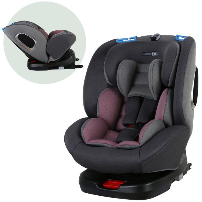 Wiskunde breken magnifiek FreeON autostoel Polar 360° draaibaar met isoFix Grijs-Roze (0-36kg) - Groep  0-1-2-3 autostoel voor kinderen van 0 tot 12 jaar | Baby & Koter