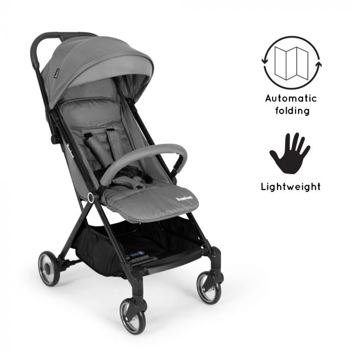 Baninni Vigo Wandelwagen - Automatisch opvouwbare - Grijs | Baby & Koter