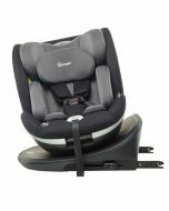 BabyGO autostoel Grow Up 360° i-Size met isoFix Zwart-Grijs (40-150cm)