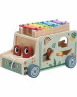 Free2Play by FreeON - Houten Vrachtauto met Safari vriendjes & Xylofoon - Educatief Babyspeelgoed