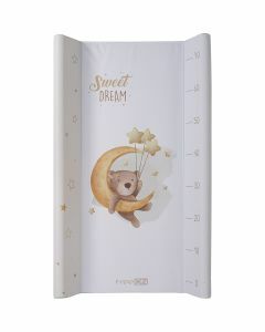 FreeON Aankleedkussen voor baby's - Verschoonkussen - Verzorgingsmatras met harde bodem - Sweet Dream - Wit