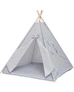 hurken voetstuk escort BabyGO Tipi Speeltent - met speelkleed - Little Tent - Grijs | Baby & Koter