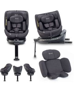 BabyGO autostoel Move 360 - Draaibare i-Size autostoel met isoFix - voor kinderen van 40-150cm - Zwart