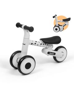 Baninni Azura Loopfiets - Opvouwbare Leerfiets - geschikt voor kinderen vanaf 1 jaar - Zwart-Wit