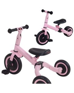 Topmark Kaya - 4 in1 Driewieler - Loopfiets - Balance Bike - Roze