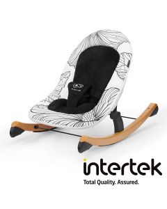 Kinderkraft Wipstoel - schommelstoel Finio Black & White - Bouncer -Babyrocker